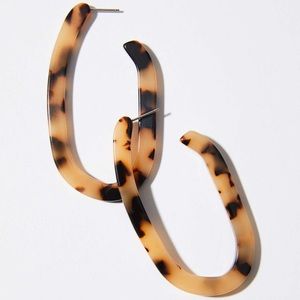 Leopard Open Hoop Earrings